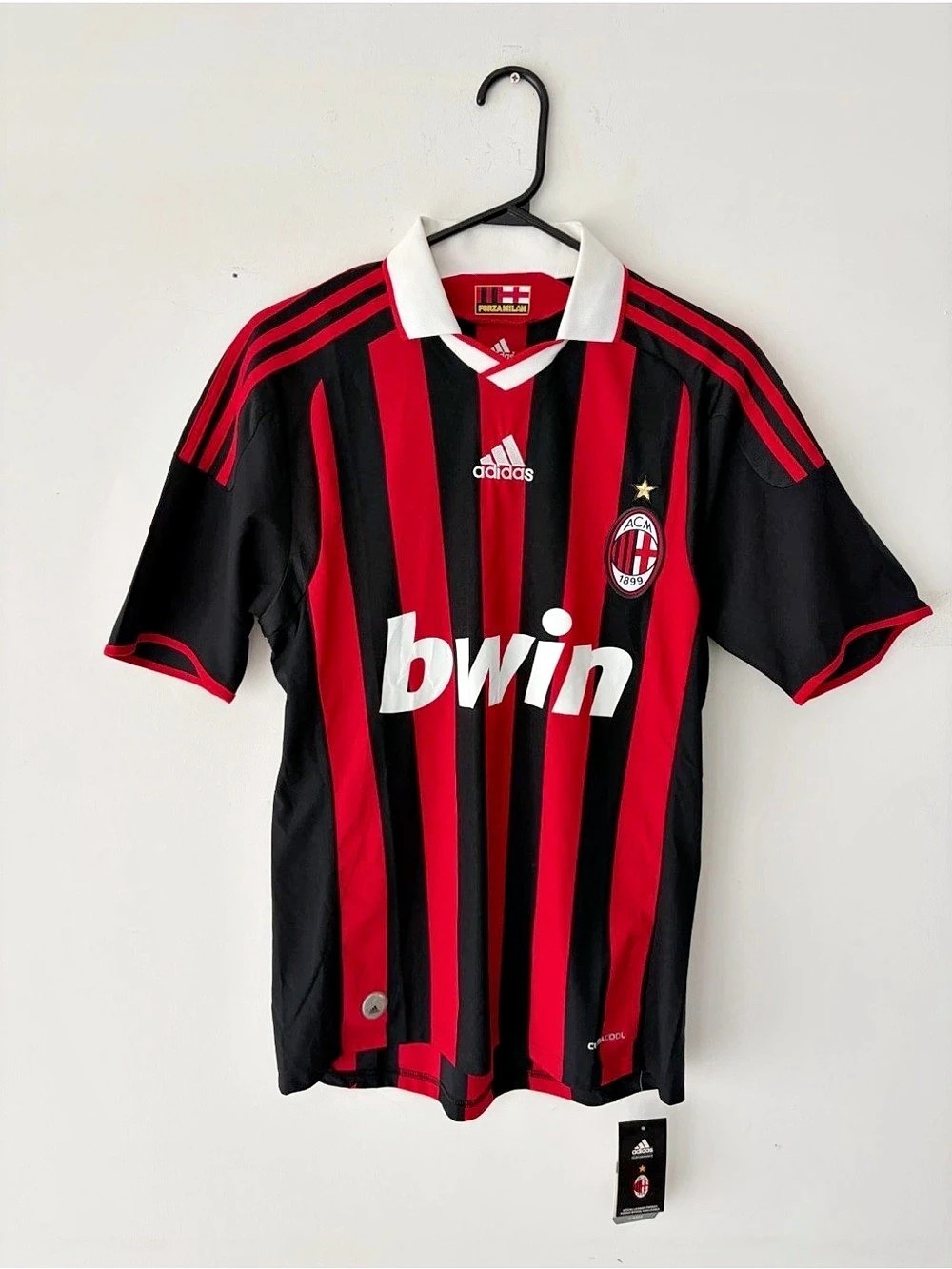 adidas AC Milan Home Jersey 2006/2007 Red & Black Small